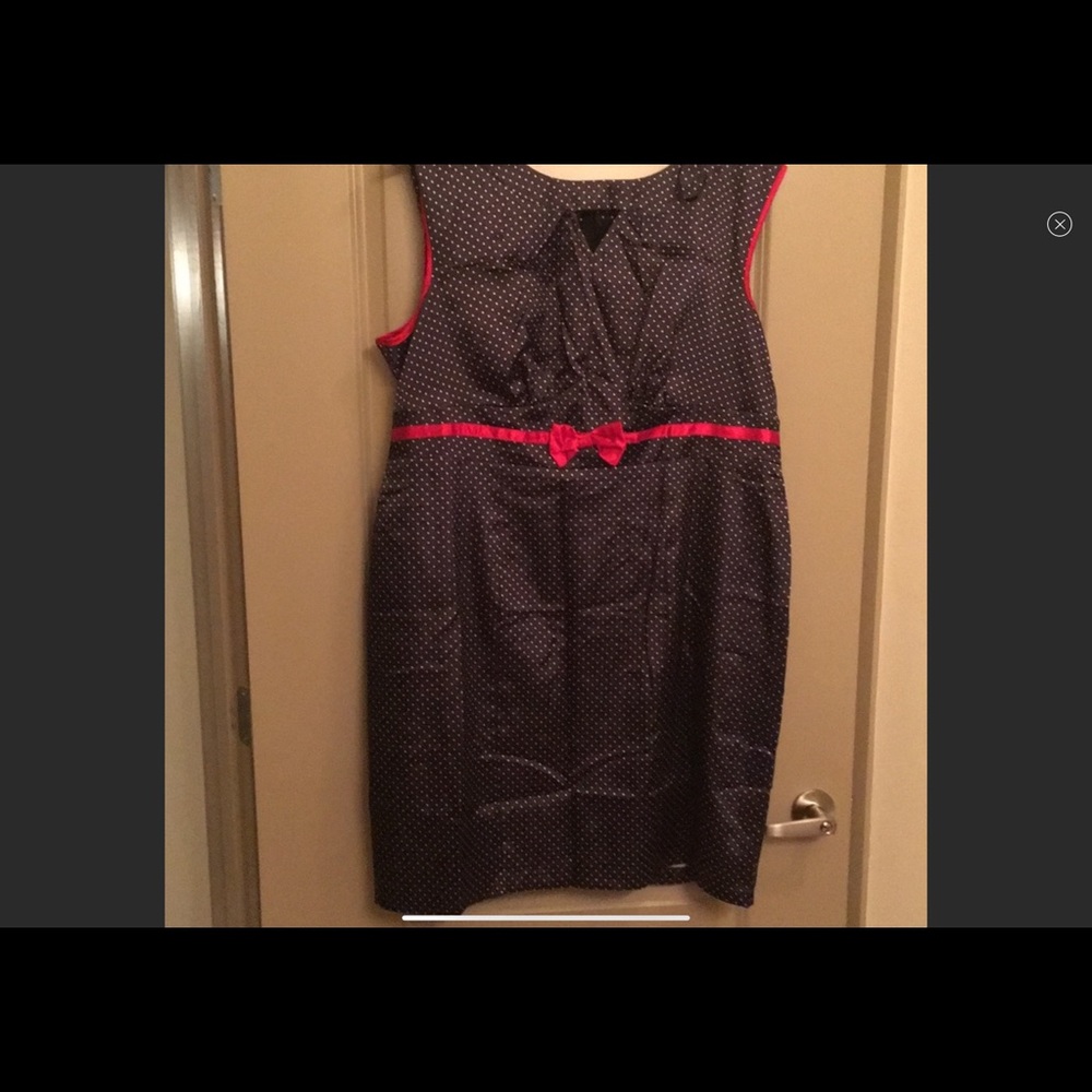Black and white polka dot dress